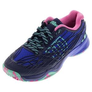 EUC Wilson KAOS women’s size 8 Tennis shoes Deep Blue Purple Pink